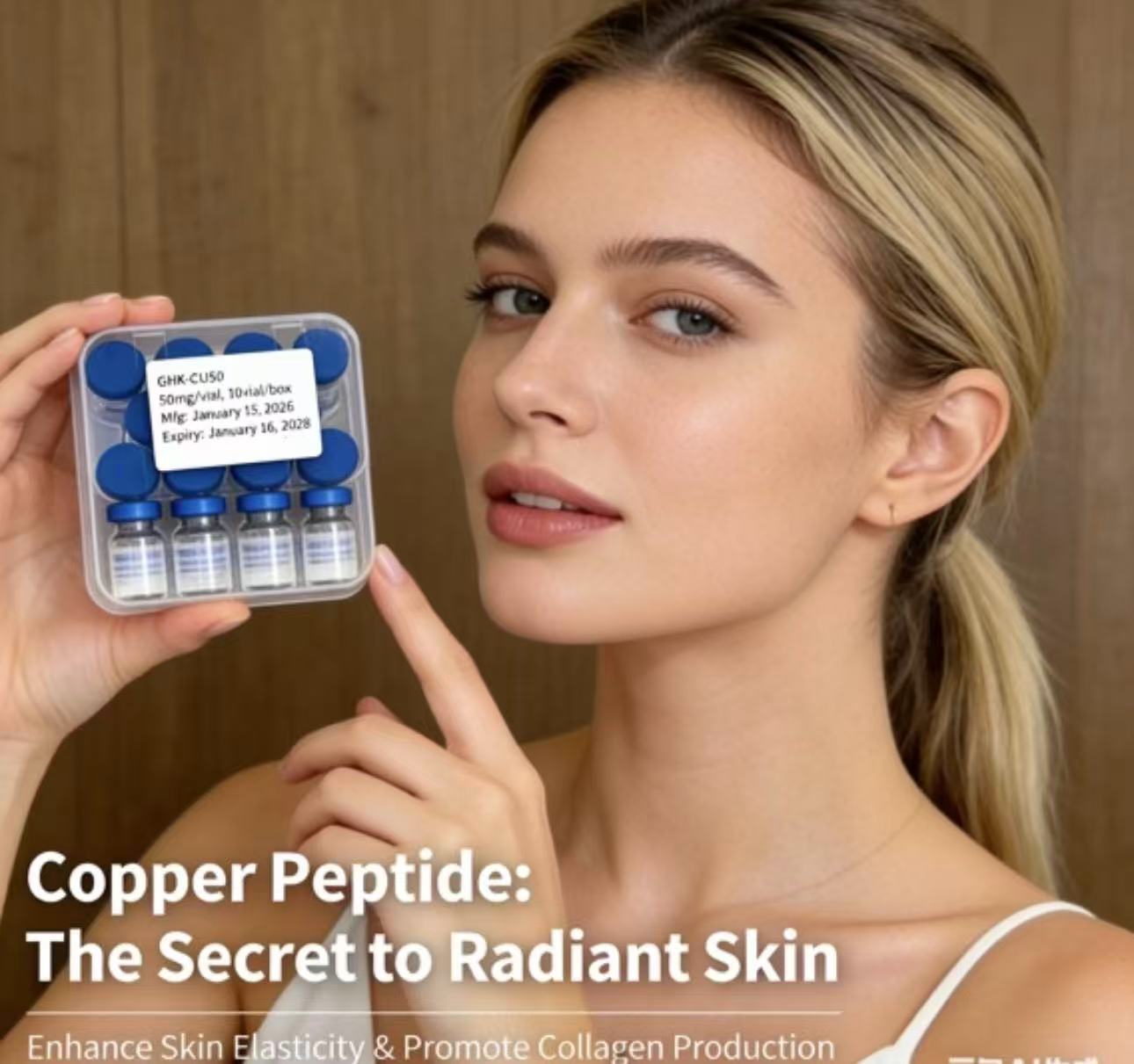 Skincare Ingredients - %99 Saflıkta GHK-Cu Mavi Bakır Peptit