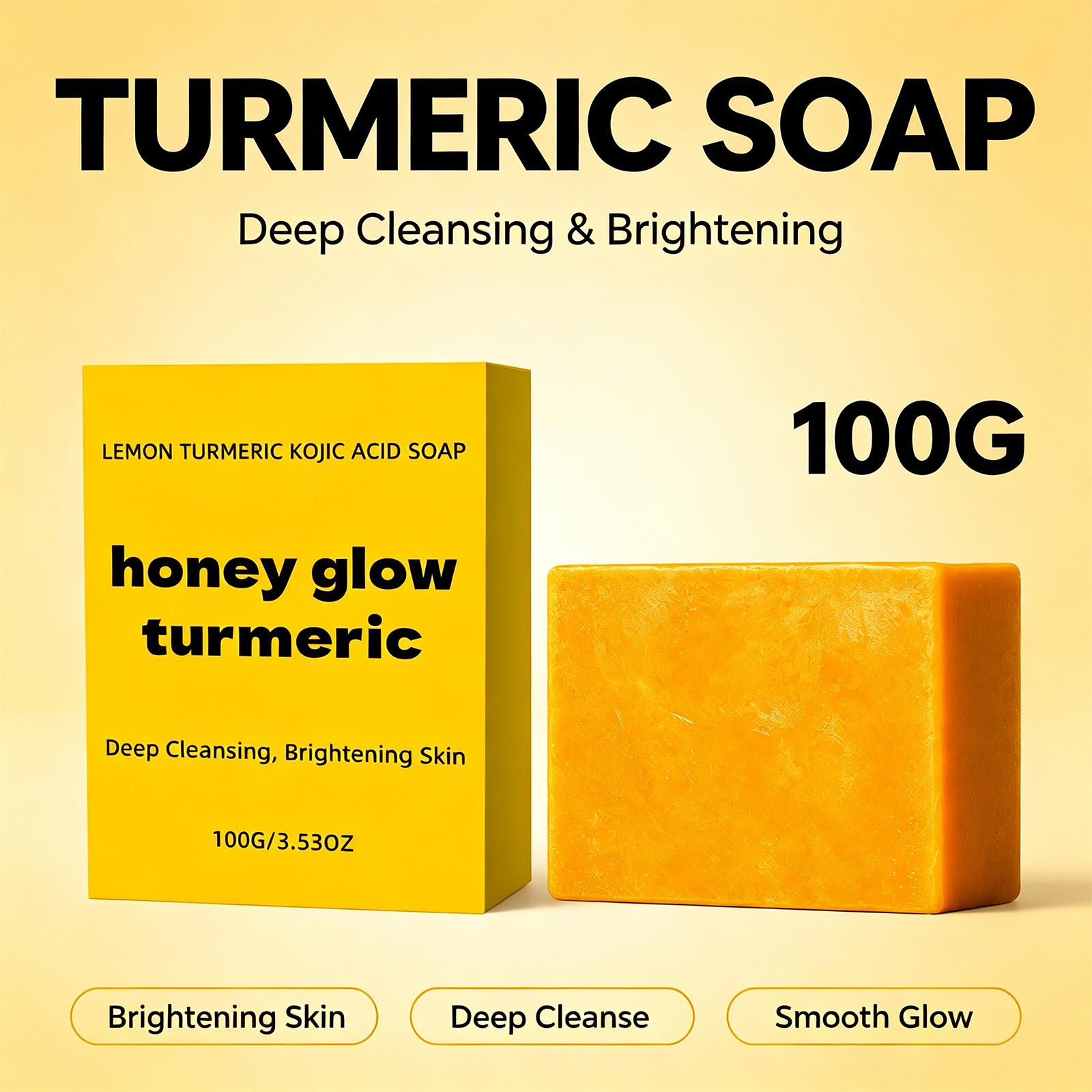 Kojic Acid Soap - Zerdeçal Kojik Asit Sabunu Nazik Temizleme