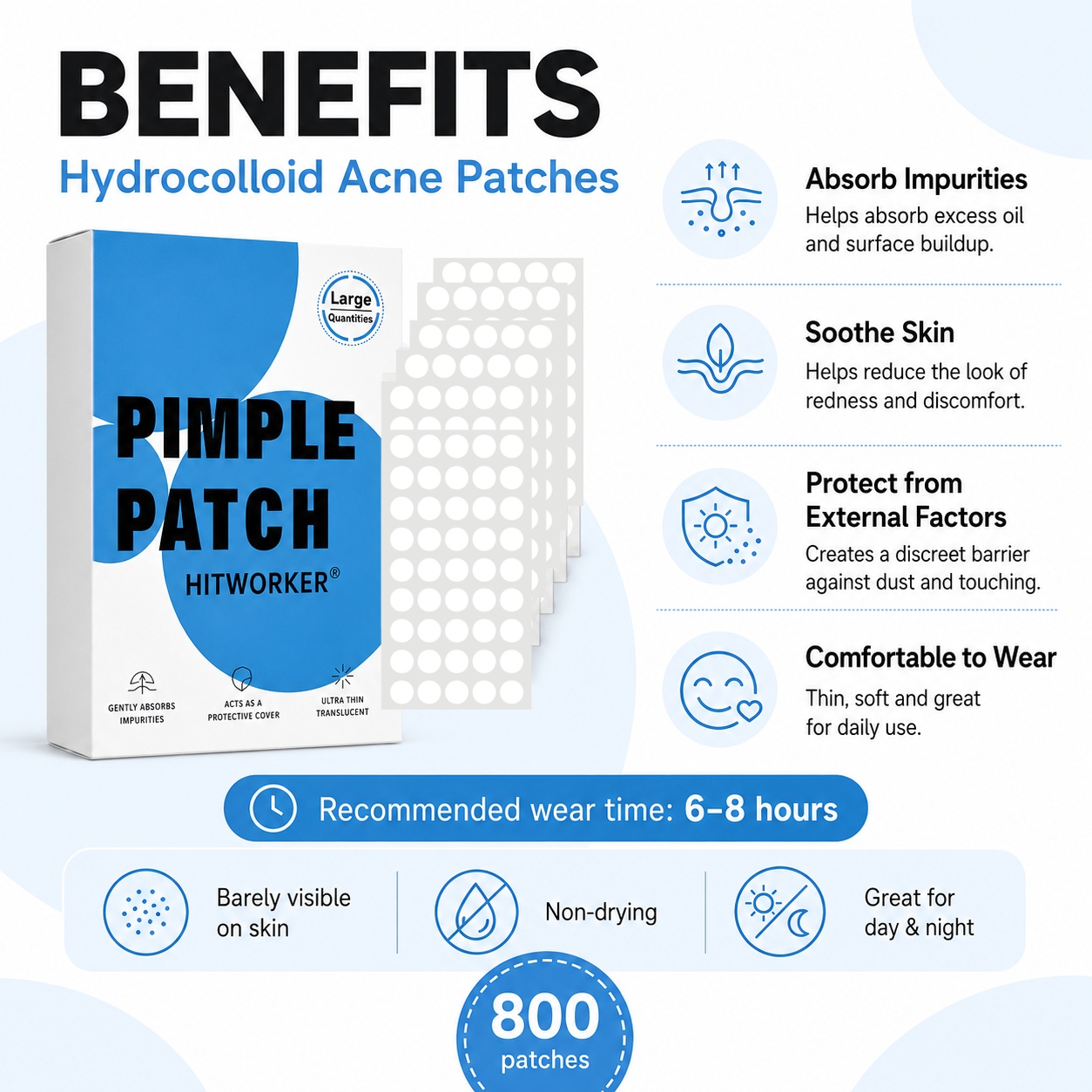 800 Adet Hidrokolloid Akne Siv - Skincare Oil Control incelemesi ve fiyatı